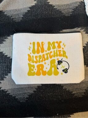 Graphic Canvas Pouch "In My Dispatcher Era" - Yellow Print